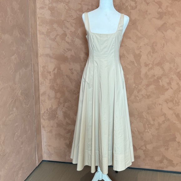 STAUD Cream Strapless Dress - Picture 1 of 3